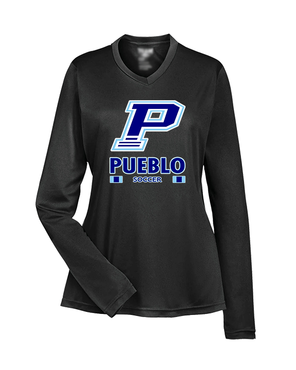 Pueblo HS Girls Soccer Stacked - Womens Performance Longsleeve