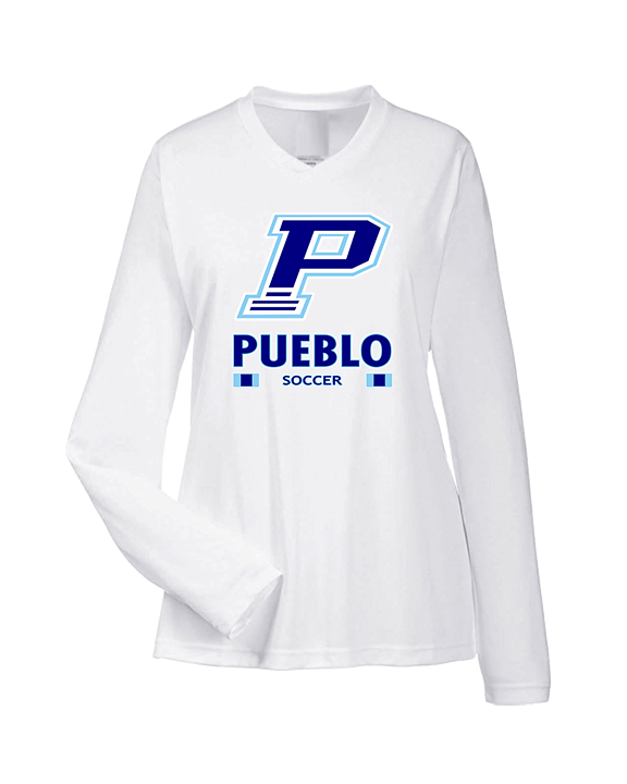 Pueblo HS Girls Soccer Stacked - Womens Performance Longsleeve