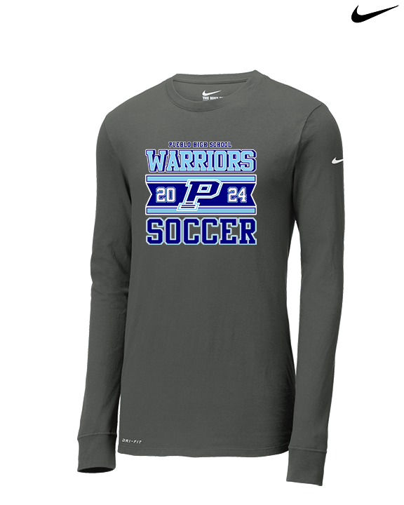 Pueblo HS Girls Soccer Stamp - Mens Nike Longsleeve