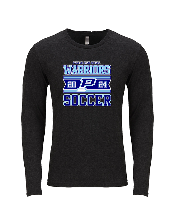 Pueblo HS Girls Soccer Stamp - Tri-Blend Long Sleeve