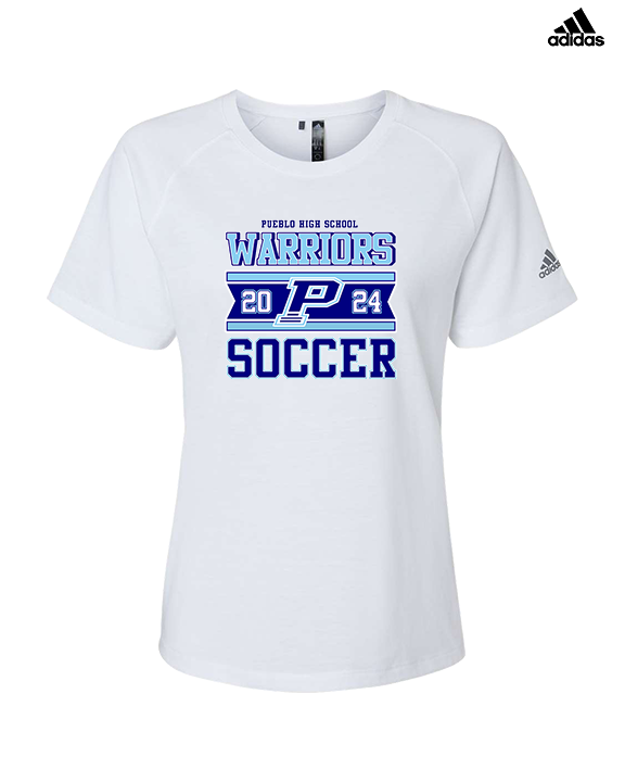 Pueblo HS Girls Soccer Stamp - Womens Adidas Performance Shirt