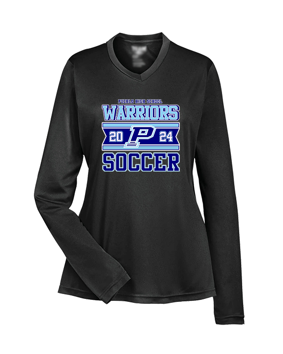 Pueblo HS Girls Soccer Stamp - Womens Performance Longsleeve