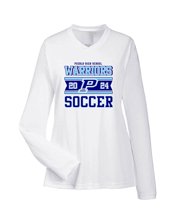 Pueblo HS Girls Soccer Stamp - Womens Performance Longsleeve