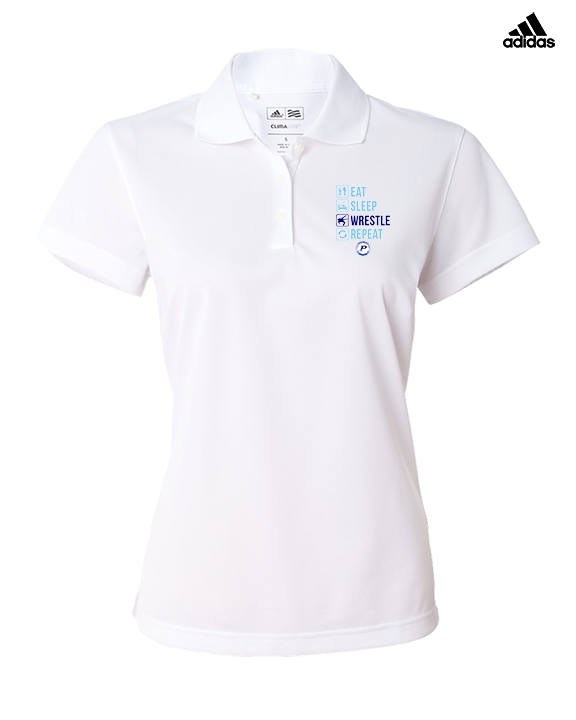 Pueblo HS Wrestling Eat Sleep Wrestle - Adidas Womens Polo