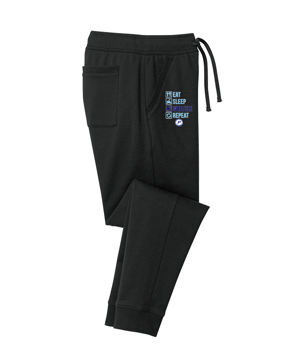 Pueblo HS Wrestling Eat Sleep Wrestle - Cotton Joggers