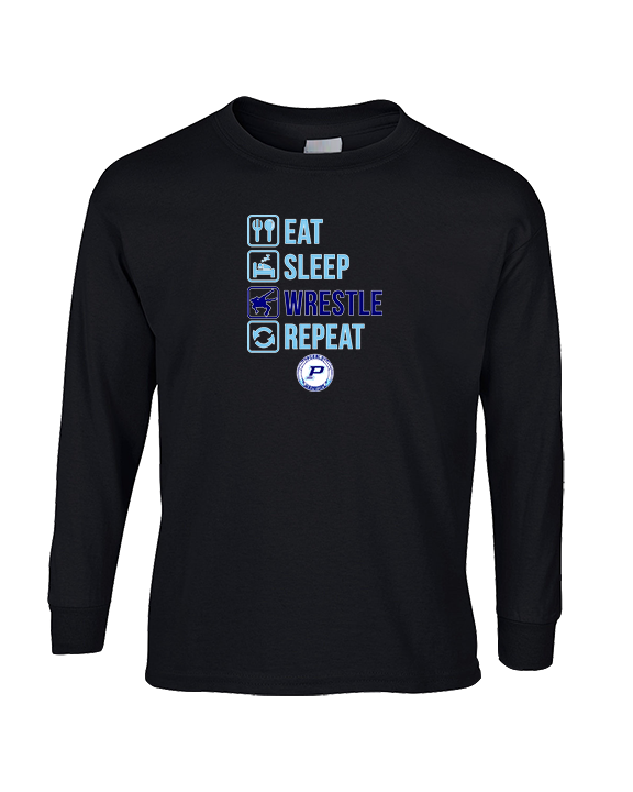 Pueblo HS Wrestling Eat Sleep Wrestle - Cotton Longsleeve