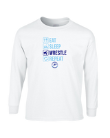 Pueblo HS Wrestling Eat Sleep Wrestle - Cotton Longsleeve