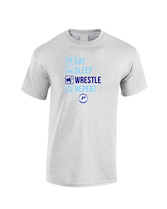 Pueblo HS Wrestling Eat Sleep Wrestle - Cotton T-Shirt