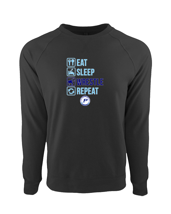 Pueblo HS Wrestling Eat Sleep Wrestle - Crewneck Sweatshirt