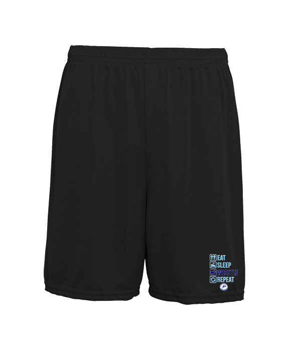 Pueblo HS Wrestling Eat Sleep Wrestle - Mens 7inch Training Shorts