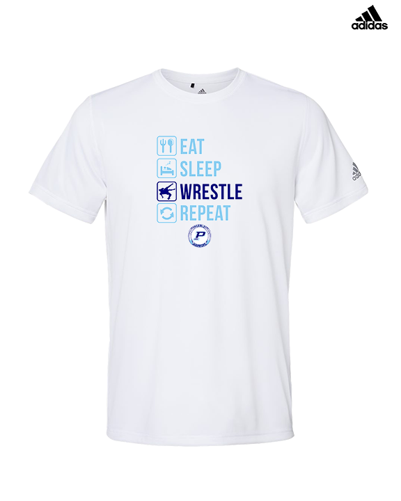 Pueblo HS Wrestling Eat Sleep Wrestle - Mens Adidas Performance Shirt