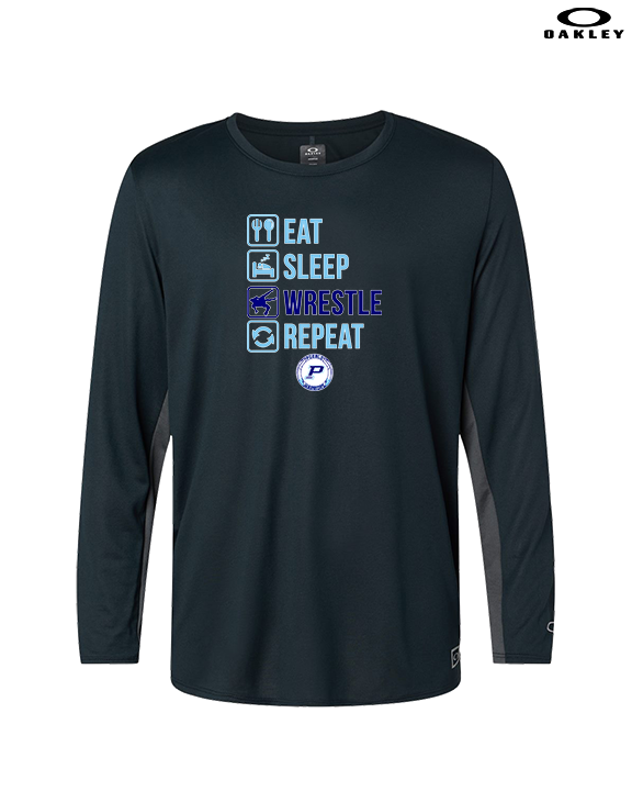 Pueblo HS Wrestling Eat Sleep Wrestle - Mens Oakley Longsleeve