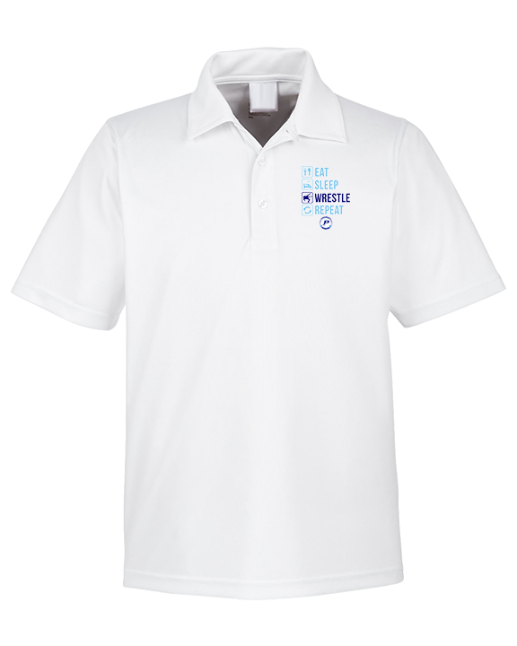 Pueblo HS Wrestling Eat Sleep Wrestle - Mens Polo