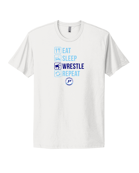 Pueblo HS Wrestling Eat Sleep Wrestle - Mens Select Cotton T-Shirt