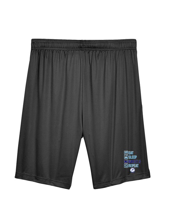 Pueblo HS Wrestling Eat Sleep Wrestle - Mens Training Shorts with Pockets