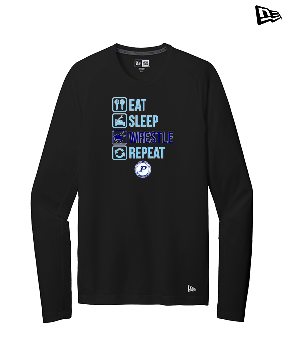 Pueblo HS Wrestling Eat Sleep Wrestle - New Era Performance Long Sleeve