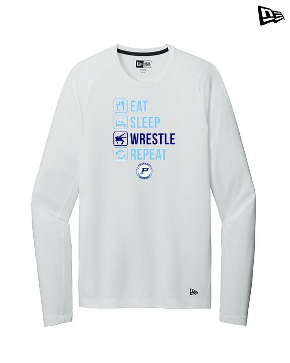 Pueblo HS Wrestling Eat Sleep Wrestle - New Era Performance Long Sleeve