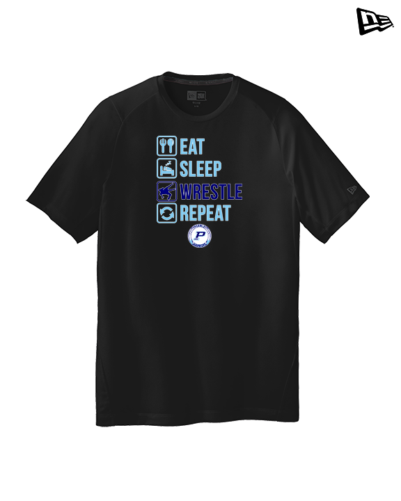 Pueblo HS Wrestling Eat Sleep Wrestle - New Era Performance Shirt