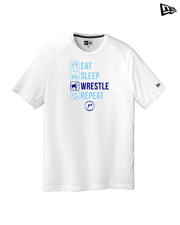 Pueblo HS Wrestling Eat Sleep Wrestle - New Era Performance Shirt