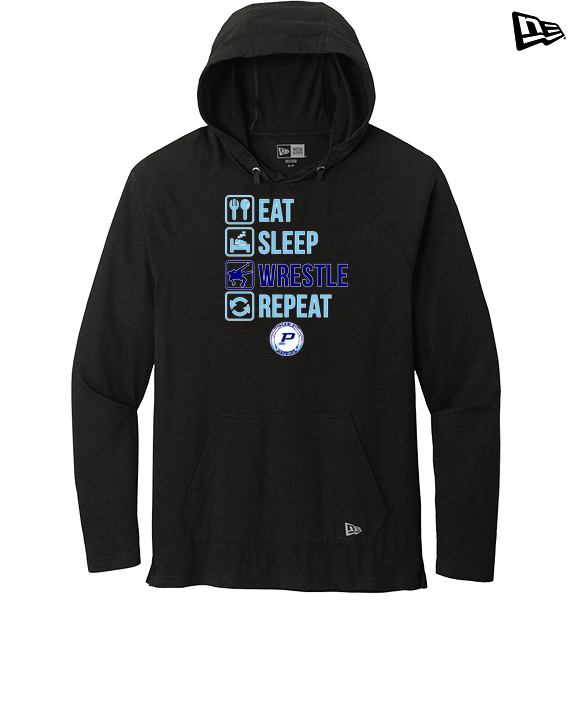 Pueblo HS Wrestling Eat Sleep Wrestle - New Era Tri-Blend Hoodie