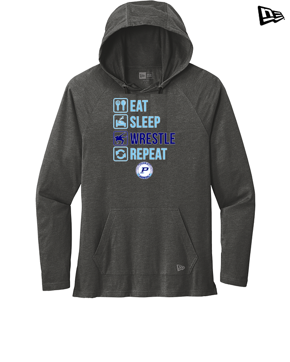 Pueblo HS Wrestling Eat Sleep Wrestle - New Era Tri-Blend Hoodie