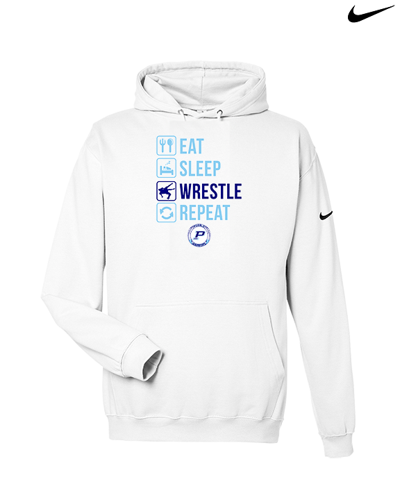 Pueblo HS Wrestling Eat Sleep Wrestle - Nike Club Fleece Hoodie