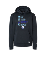 Pueblo HS Wrestling Eat Sleep Wrestle - Oakley Performance Hoodie