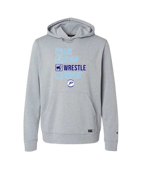 Pueblo HS Wrestling Eat Sleep Wrestle - Oakley Performance Hoodie