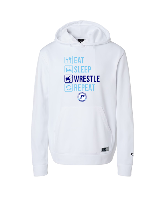 Pueblo HS Wrestling Eat Sleep Wrestle - Oakley Performance Hoodie