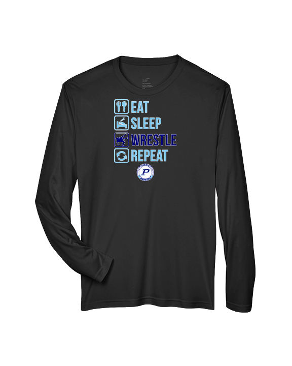 Pueblo HS Wrestling Eat Sleep Wrestle - Performance Longsleeve