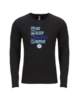 Pueblo HS Wrestling Eat Sleep Wrestle - Tri-Blend Long Sleeve