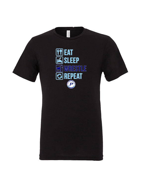 Pueblo HS Wrestling Eat Sleep Wrestle - Tri-Blend Shirt