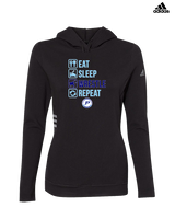 Pueblo HS Wrestling Eat Sleep Wrestle - Womens Adidas Hoodie