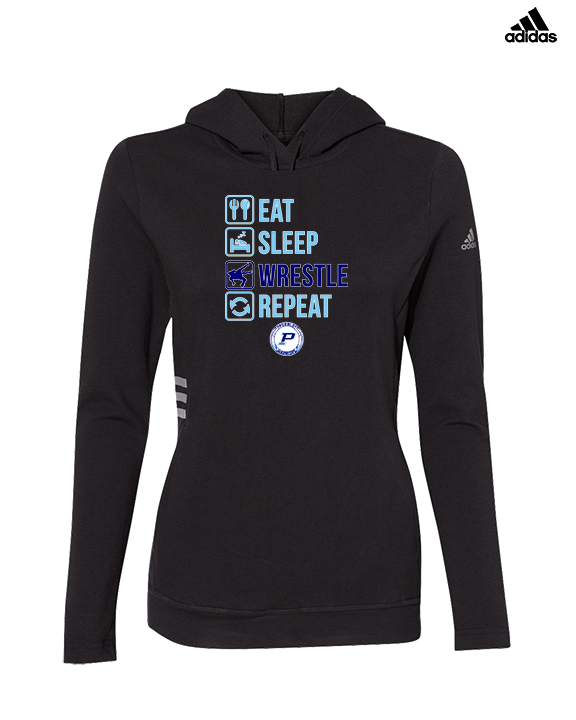 Pueblo HS Wrestling Eat Sleep Wrestle - Womens Adidas Hoodie