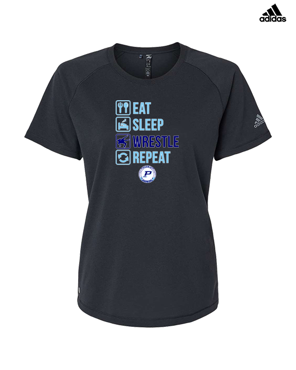 Pueblo HS Wrestling Eat Sleep Wrestle - Womens Adidas Performance Shirt