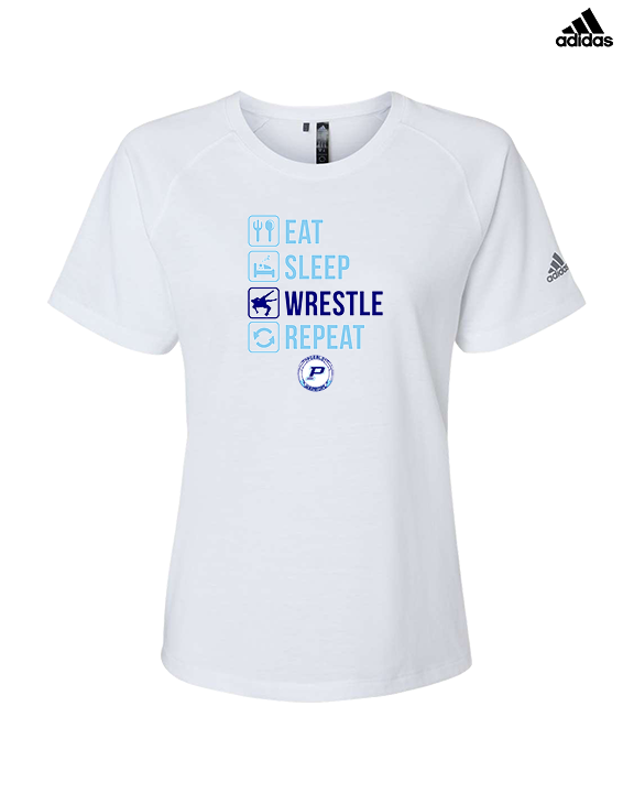 Pueblo HS Wrestling Eat Sleep Wrestle - Womens Adidas Performance Shirt