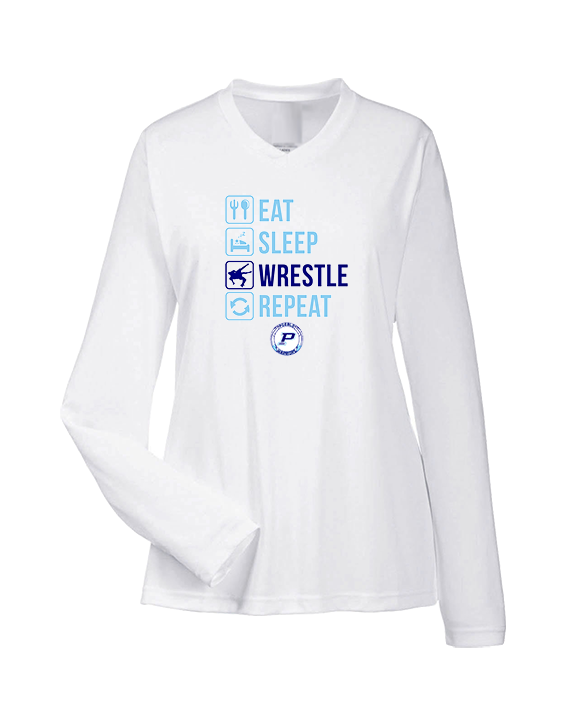 Pueblo HS Wrestling Eat Sleep Wrestle - Womens Performance Longsleeve