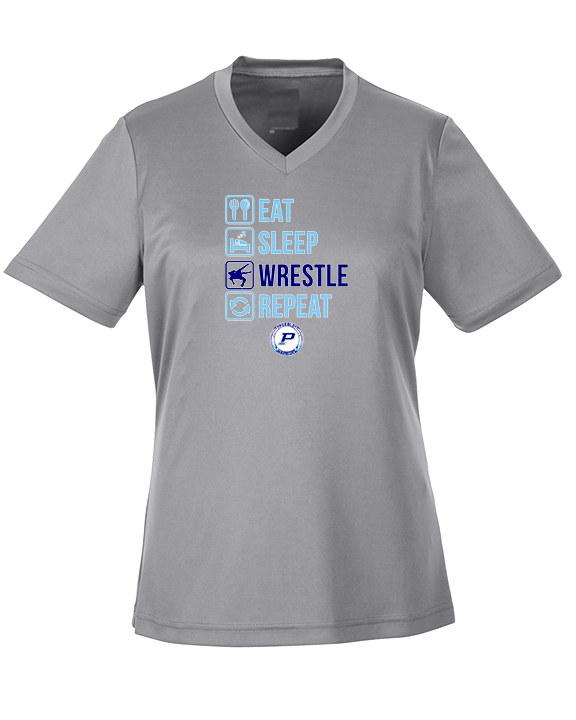 Pueblo HS Wrestling Eat Sleep Wrestle - Womens Performance Shirt