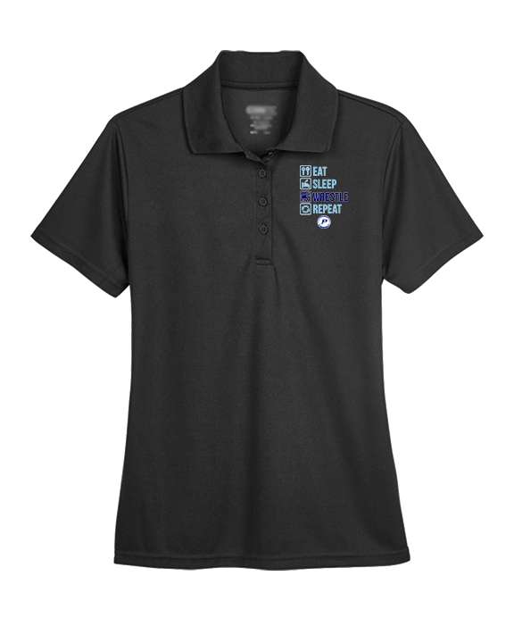 Pueblo HS Wrestling Eat Sleep Wrestle - Womens Polo