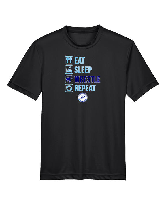 Pueblo HS Wrestling Eat Sleep Wrestle - Youth Performance Shirt