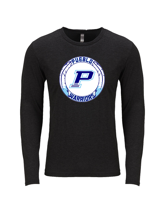 Pueblo HS Wrestling Logo - Tri-Blend Long Sleeve