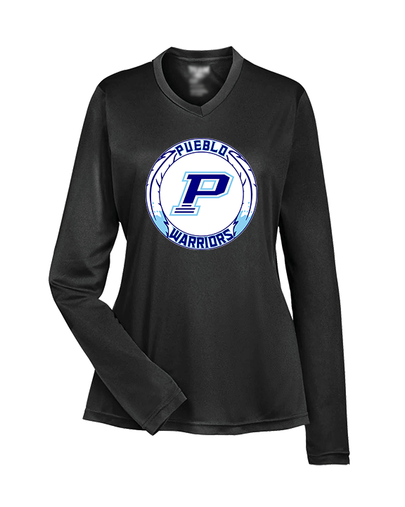 Pueblo HS Wrestling Logo - Womens Performance Longsleeve