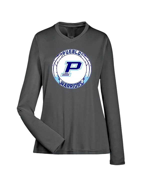 Pueblo HS Wrestling Logo - Womens Performance Longsleeve