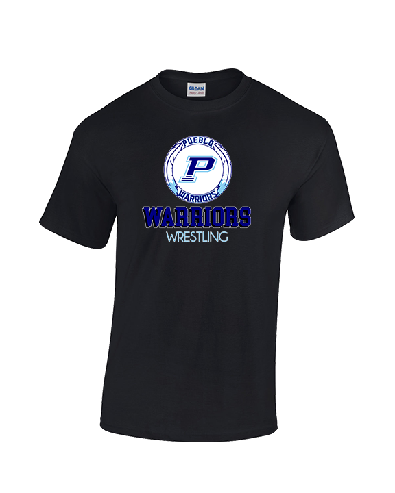 Pueblo HS Wrestling Shadow - Cotton T-Shirt