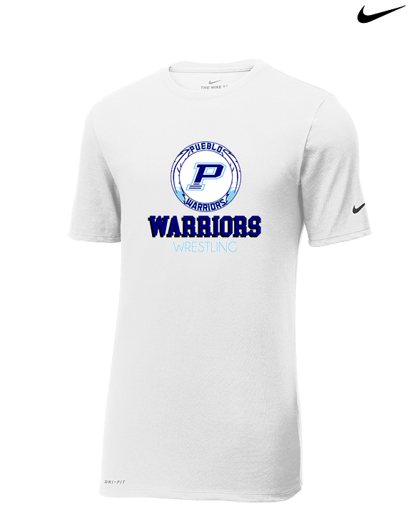 Pueblo HS Wrestling Shadow - Mens Nike Cotton Poly Tee