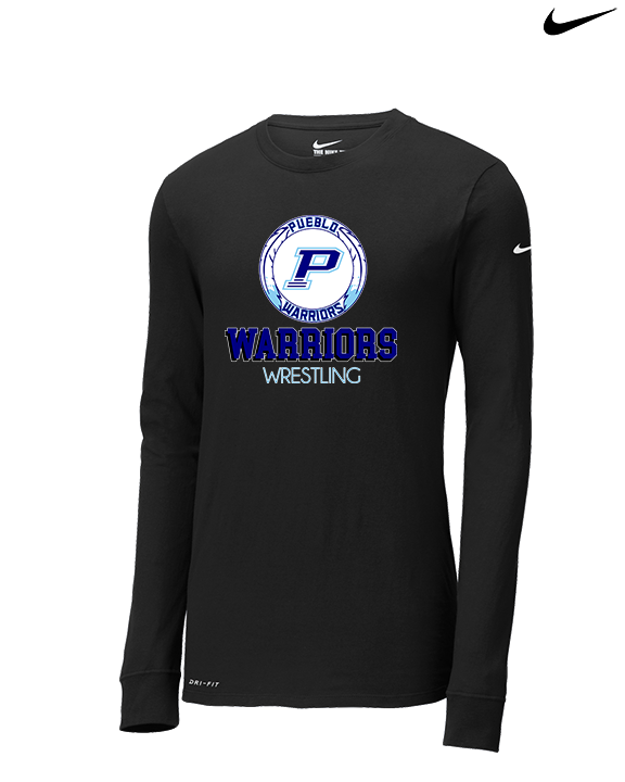 Pueblo HS Wrestling Shadow - Mens Nike Longsleeve