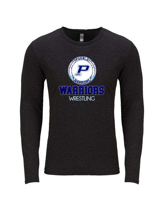 Pueblo HS Wrestling Shadow - Tri-Blend Long Sleeve