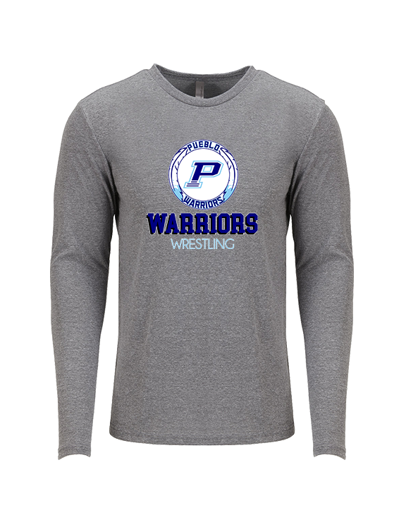 Pueblo HS Wrestling Shadow - Tri-Blend Long Sleeve