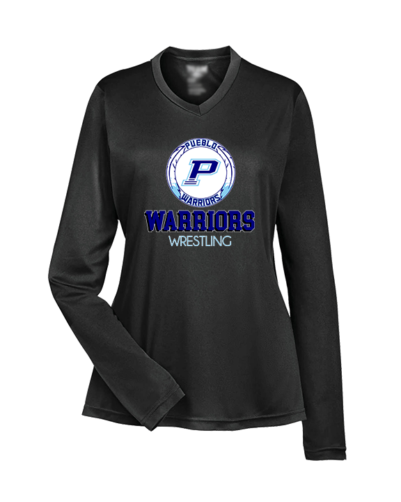 Pueblo HS Wrestling Shadow - Womens Performance Longsleeve