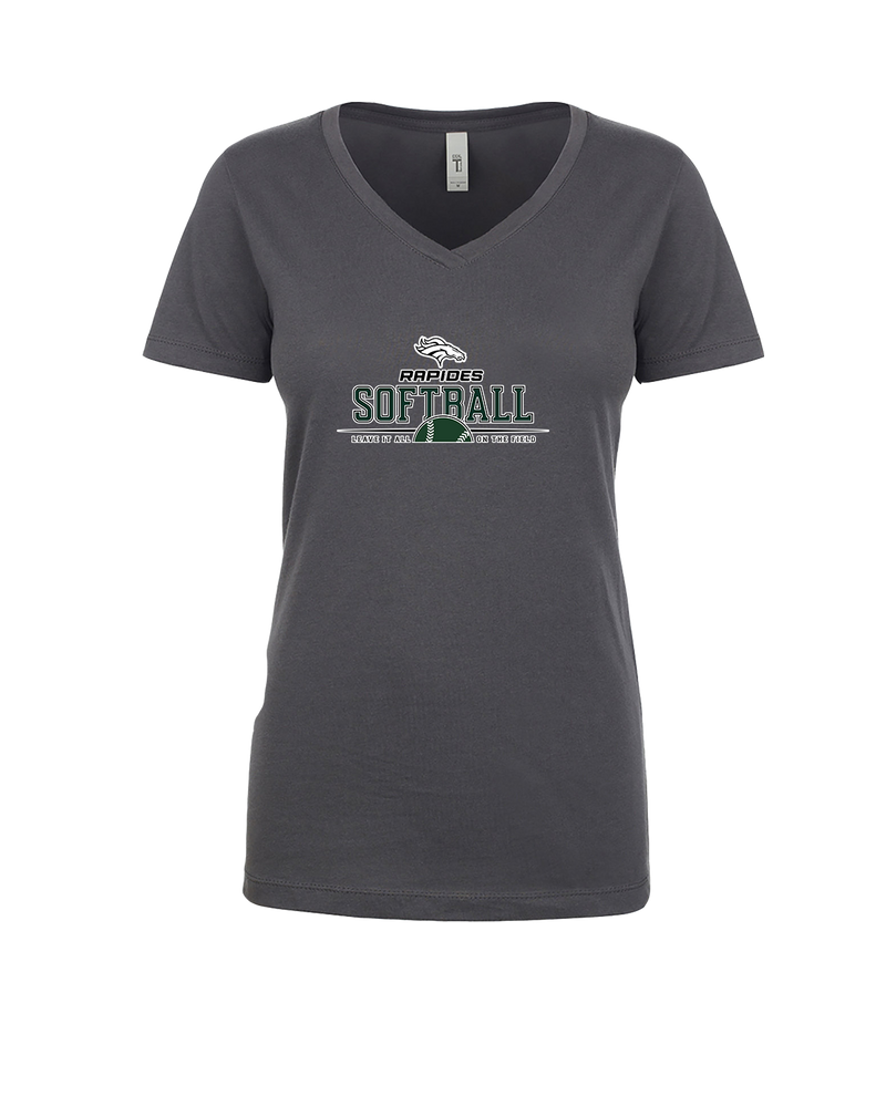 Rapides HS Softball Leave It All On The Field - Womens V-Neck